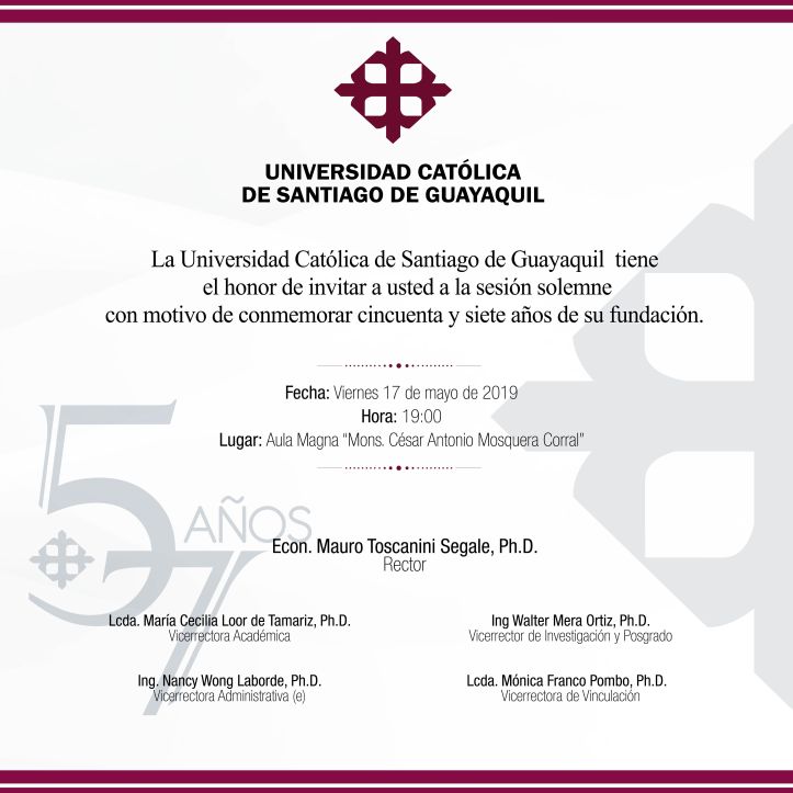 Invitació U Santiago de Guayaquil